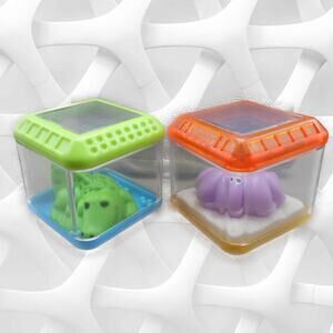 Fisher Price Peek A Block 2004 Ocean/Zoo Animal Lot of 2: Alligator & Clam